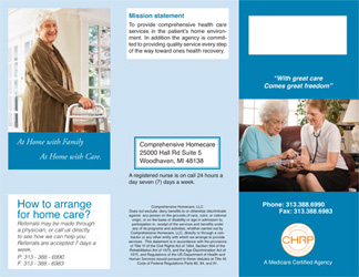 Tri-fold brochure for Health Provider