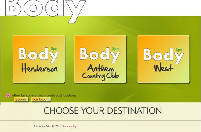 Body Spa Business Website