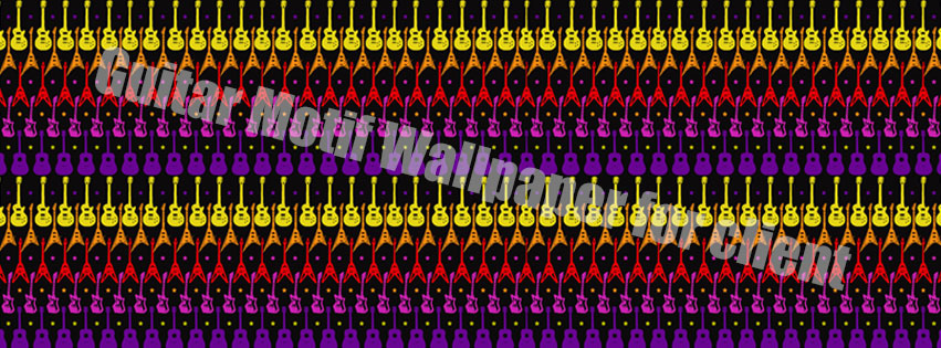 Wallpaper Guitar Motif For Client